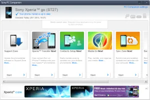 Sony Xperia Go PC Companion