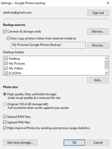 Google Kuvat synkronointi