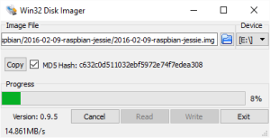 Win32DiskImager-Raspbian