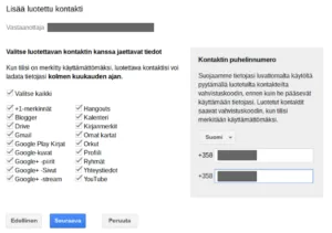 Google sisällöt