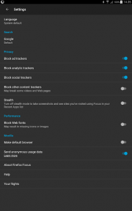 Android-Focus-settings
