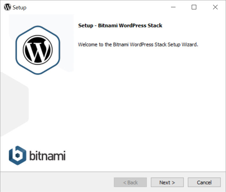 Bitnami WordPress Stack -tervetuloa